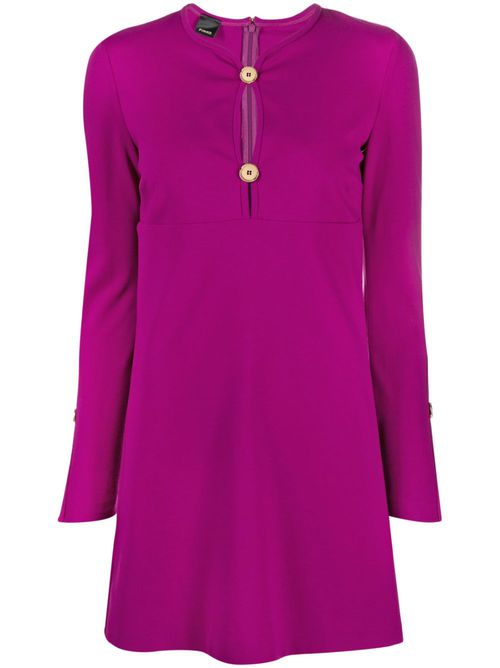 Slit-sleeve minidress - Purple