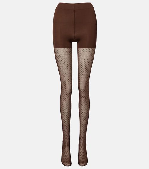 Control polka-dot sheer tights
