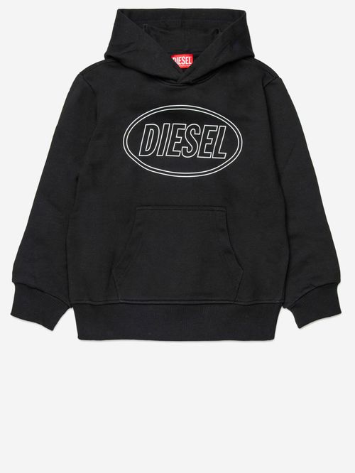 Boys Black Logo Hoodie