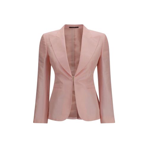 Silk Faille Blazer — Pink