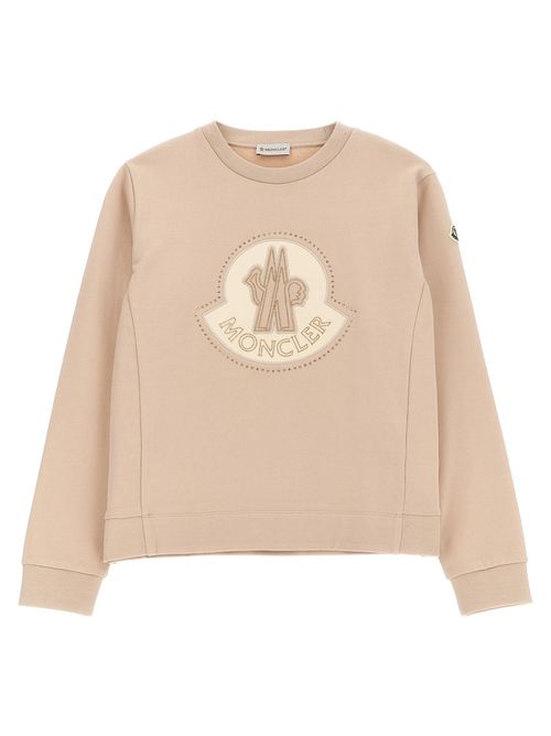 Girls Beige Logo Sweatshirt