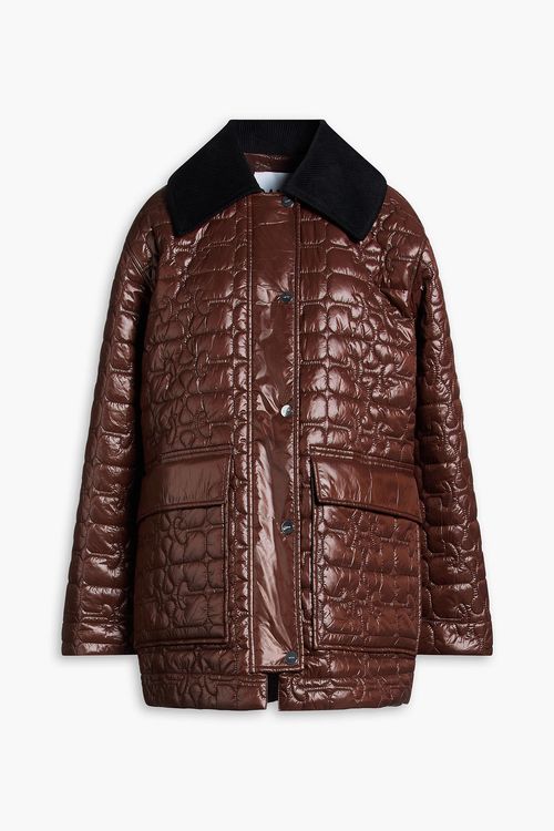 Quilted shell jacket - Brown - L/XL