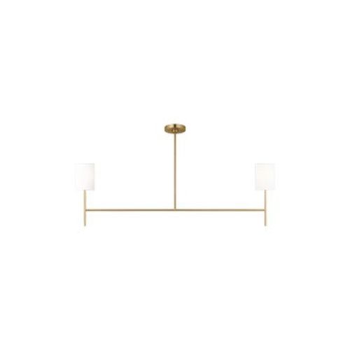 Burnished Brass Linear Chandelier from the Key Collection