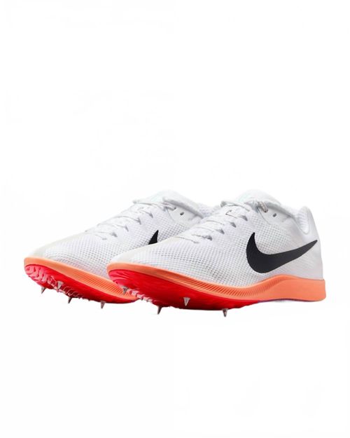 Unisex Zoom Rival Distance Track Shoes In White/obsidian-Bright Crimson