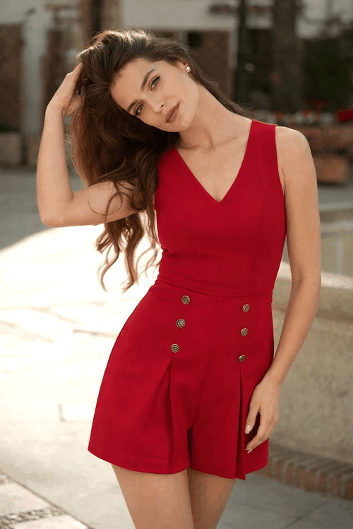 Red Jumpsuit Andrea