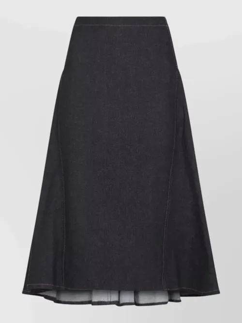 Jacquemus - high waist denim skirt contrast stitching
