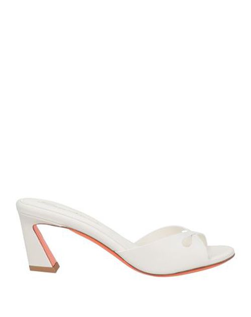 Santoni Woman Sandals White Size 10 Leather