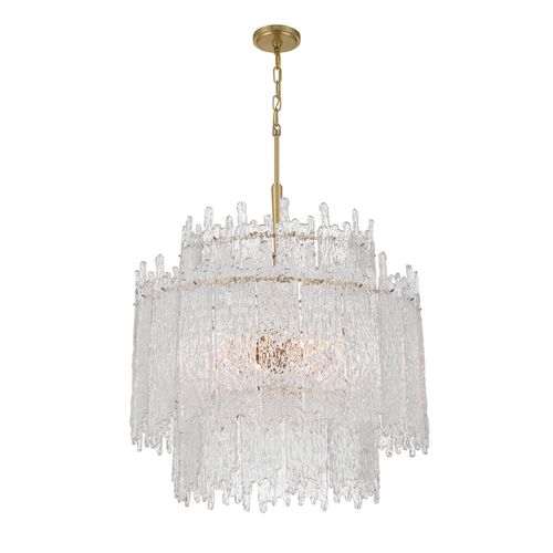 Aged Brass Chandelier from the Ackerly Collection