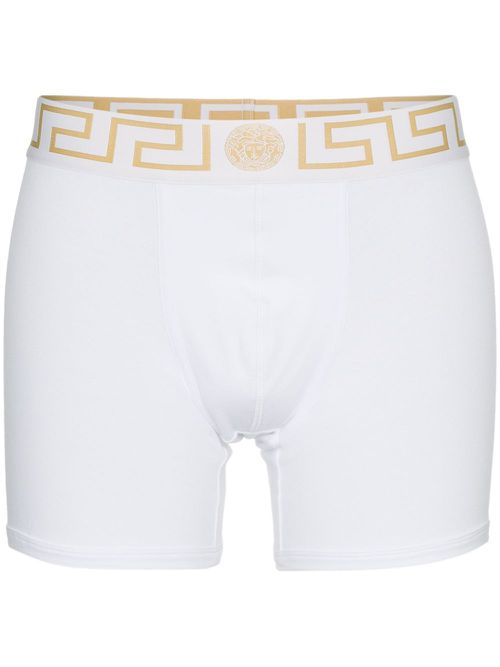 Greca-print boxer briefs - White
