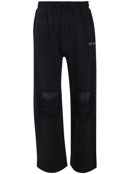 Ripped track pants - Black