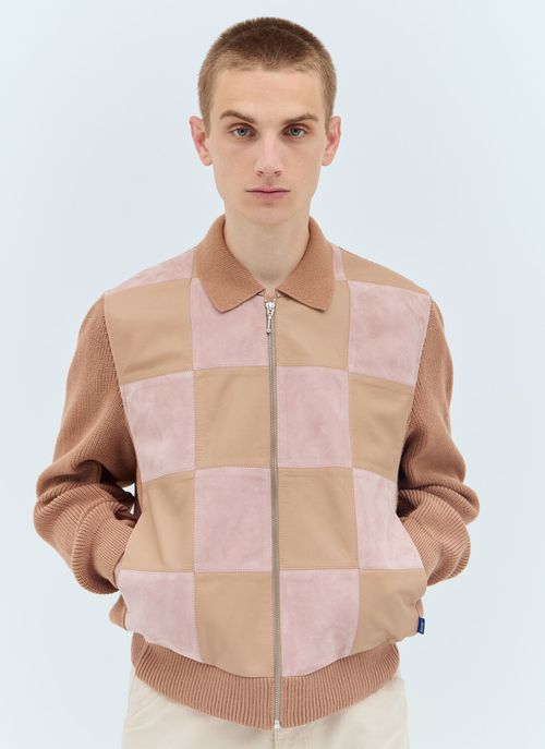 Checkerboard Zip-front Jacket