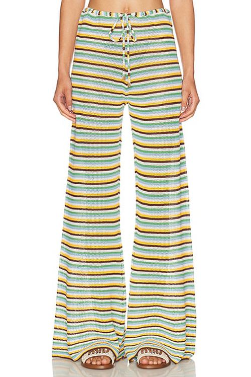 Solid & Striped The Ayden Pant in Multicolor Stripe - Green,Brown. XS also in