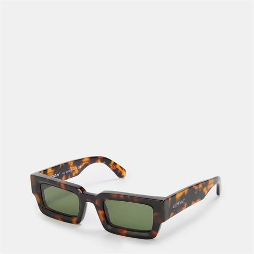 Off-White Mens Accessories Off White Lecce Rectangle Full Rim Sunglasses in Havana/Green - One