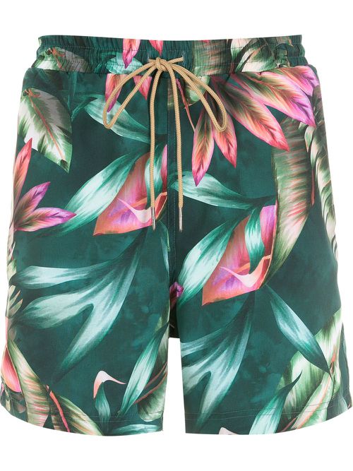 Gil foliage-print swimming shorts - Green