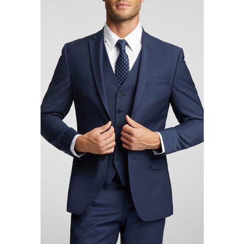 Premium Blue Panama Slim Suit Jacket