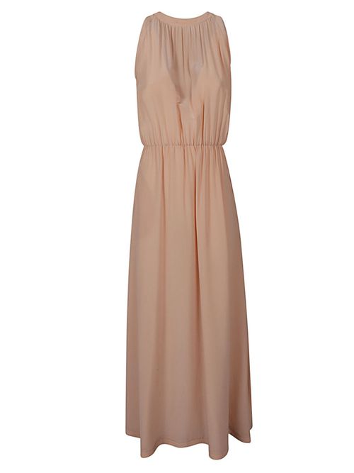 Beige Silk Long Dress