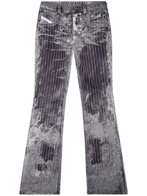 Retty pinstripe straight jeans - Black