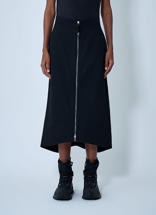 Zip-up Midi Skirt - Woman Skirts Black It