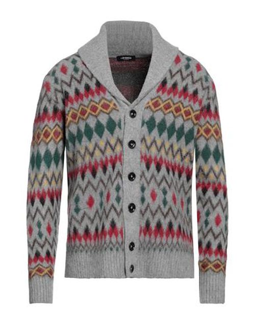 Man Cardigan Grey Size 42 Wool, Polyamide