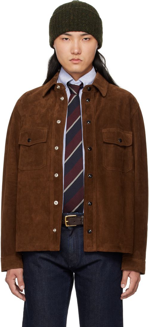 Drake's Brown Roughout Suede Jacket