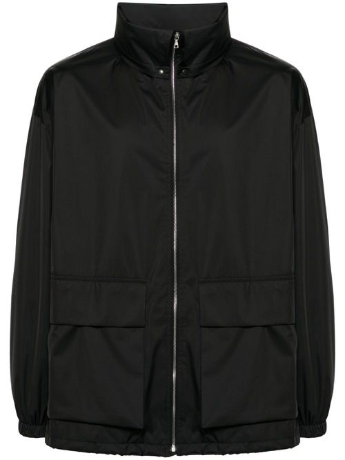 Concealed-hood cargo jacket - Black