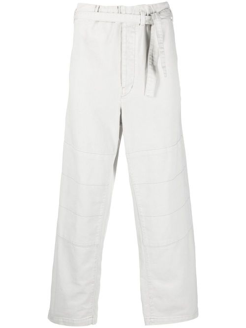 Belted wide-leg trousers - Grey