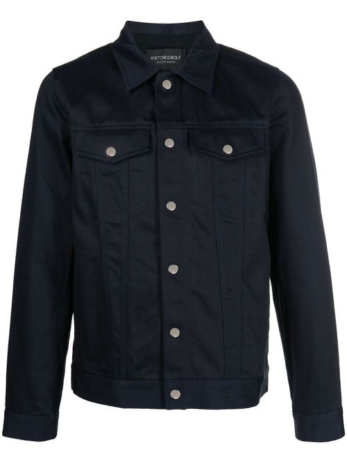 Flap-pockets shirt jacket - Blue