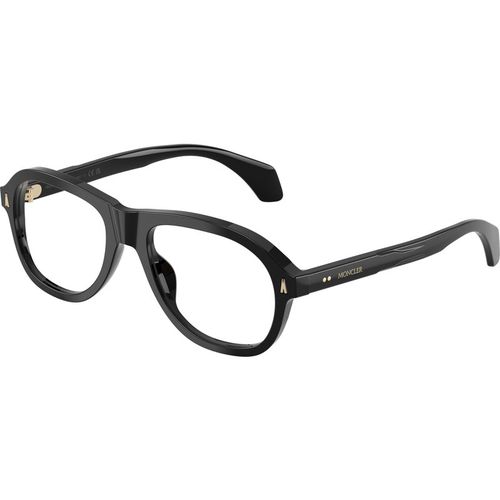 Moncler Uniseks Moncler ME2025U 3001 Optische monturen Acetaat Zwart Transparant Kussen Normaa