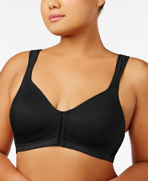 18 Hour Posture Boost Front Close Wireless Bra USE525, Online Only - Black