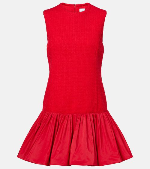 Tweed and faille minidress