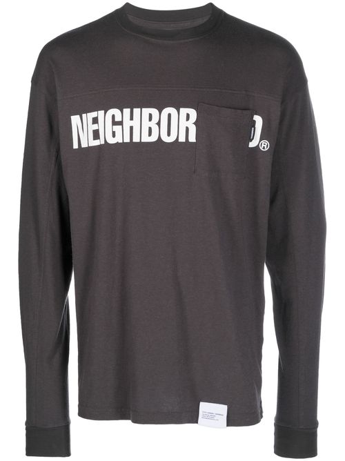 Logo-print crew neck sweatshirt - Grey