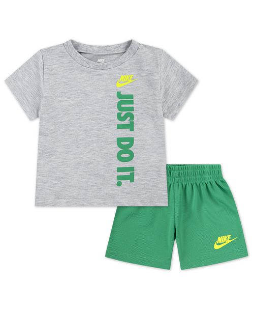 Baby Boys 2-Piece Graphic T-Shirt and French Terry Shorts Set - Stadium Green