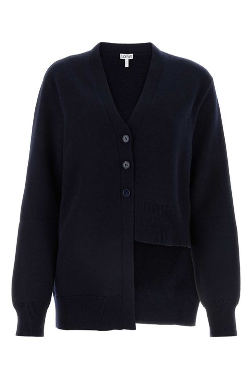 100% Cashmere Cardigan — Navy