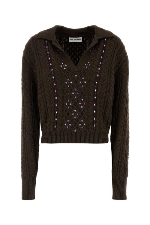 Polo Sweater — Brown