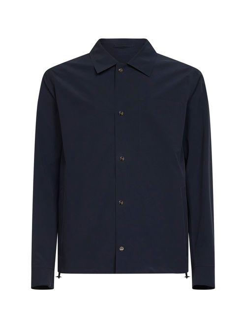 Recycled Polyamide Technical Shirt Jacket — Navy