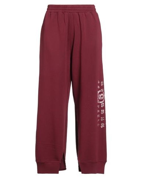 Woman Pants Burgundy Size M Cotton, Polyester