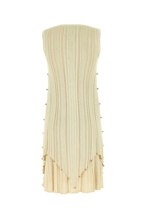 Gold Polyester Blend Dress