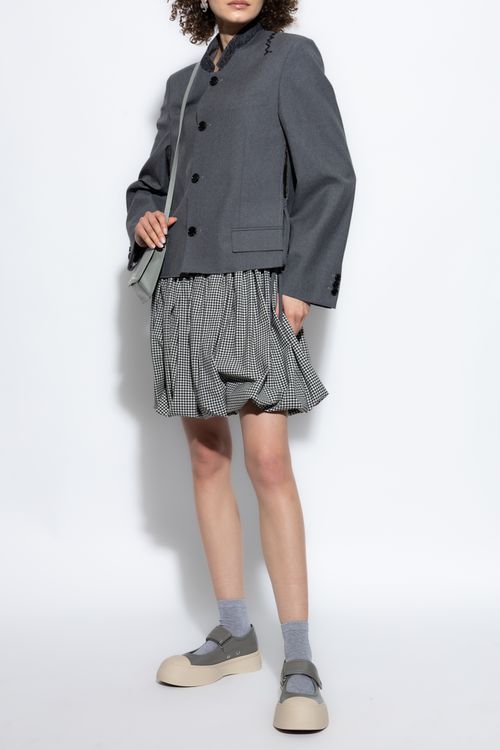 Jacket With Raw Slits, Women's, Grey