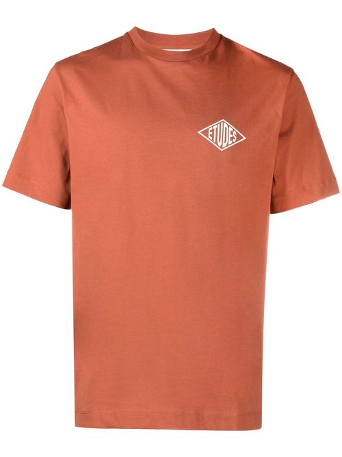 Logo-print organic cotton T-shirt - Brown
