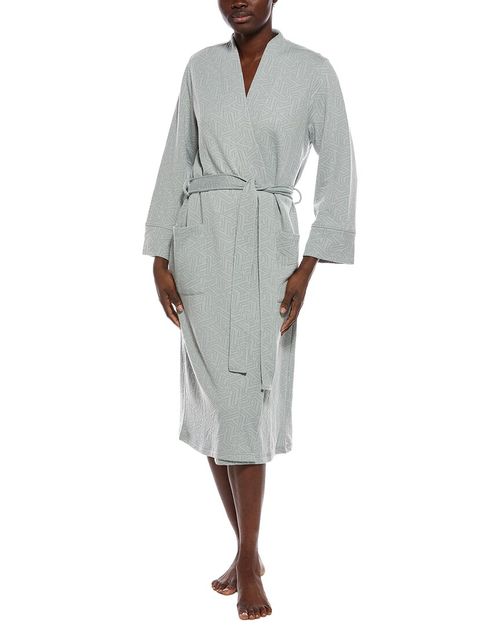 Quilted Geo Knit Jacquard Robe