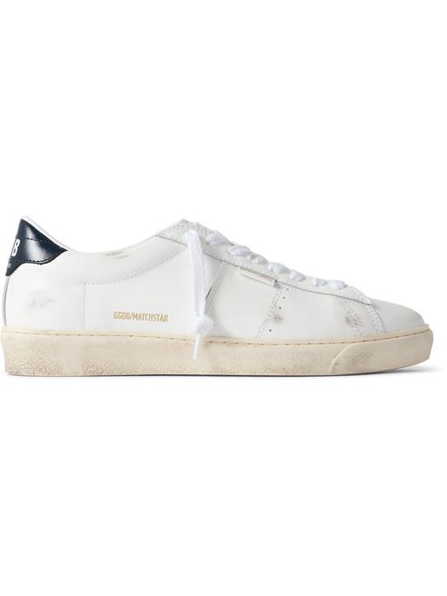 Matchstar Distressed Leather Sneakers