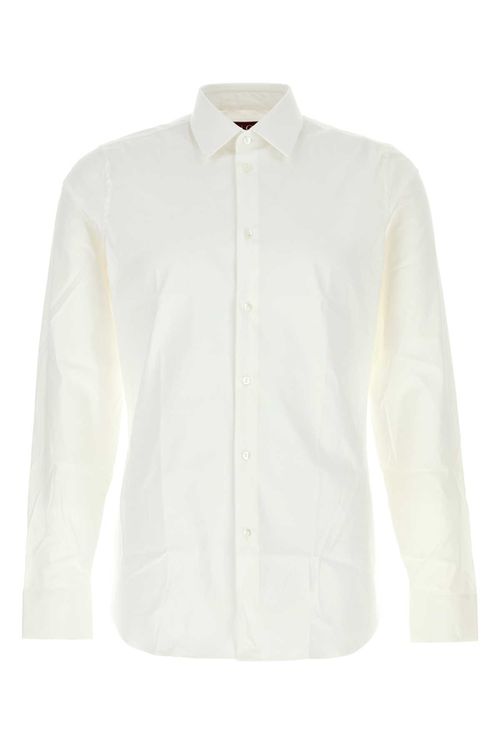 White Stretch Poplin Shirt