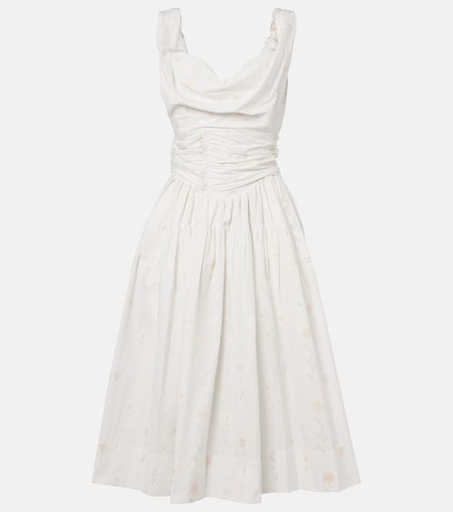 Sunday floral cotton-blend corset dress
