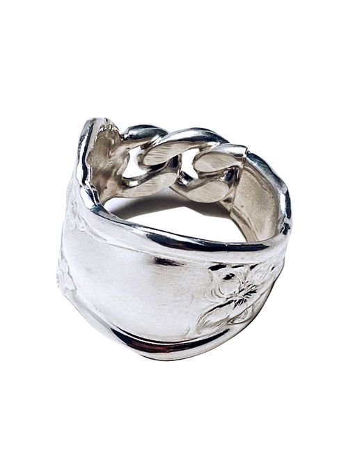 Cable-link ring - Silver