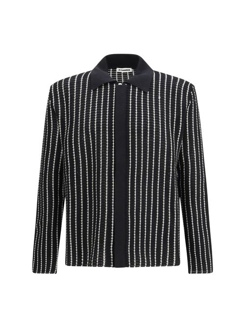 Embroidered Crochet Cardigan — Black