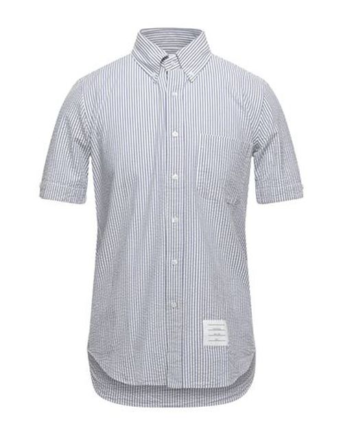 Thom Browne Man Shirt Blue Size 0 Cotton