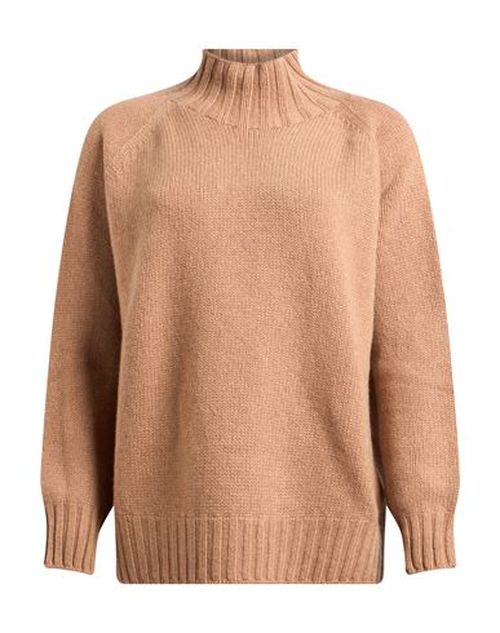 Woman Turtleneck Sand Size 6 Cashmere