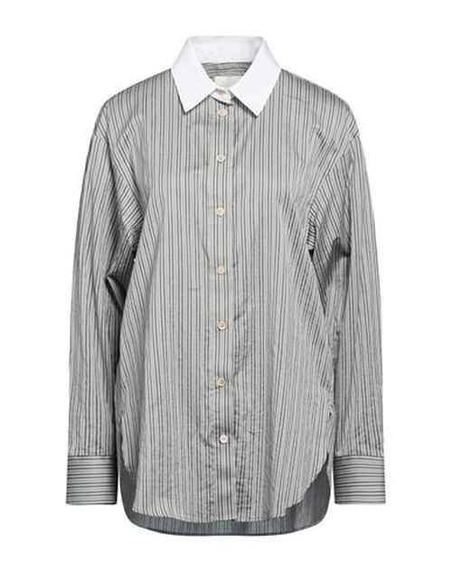 Woman Shirt Grey Size 6 Cotton, Silk