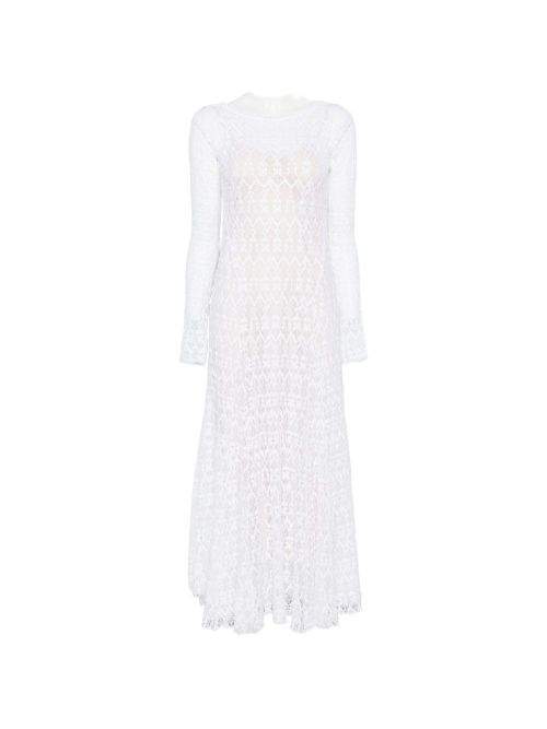 V-back Lace long dress