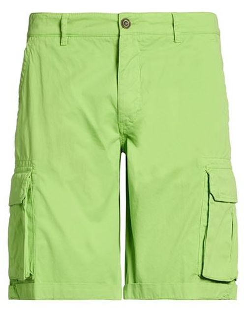 Man Shorts & Bermuda Shorts Lime green Size 34 Cotton
